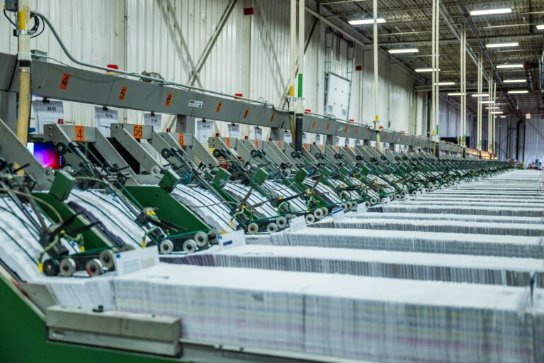 pages of books being printed
